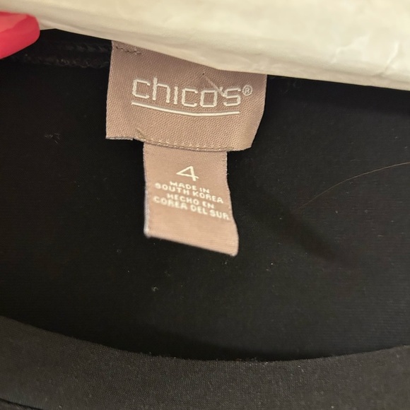 Chico's Classic Black Short Sleeve Top - Picture 3 of 4
